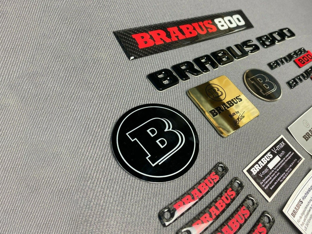 Mercedes G GT S E C Brabus 800 Badges Stickers Emblems Logo 36 pcs Set